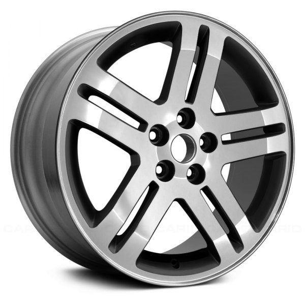 Replace® - 18 x 7.5 Double 5-Spoke Black with Machined Face Alloy Factory Wheel (Remanufactured)