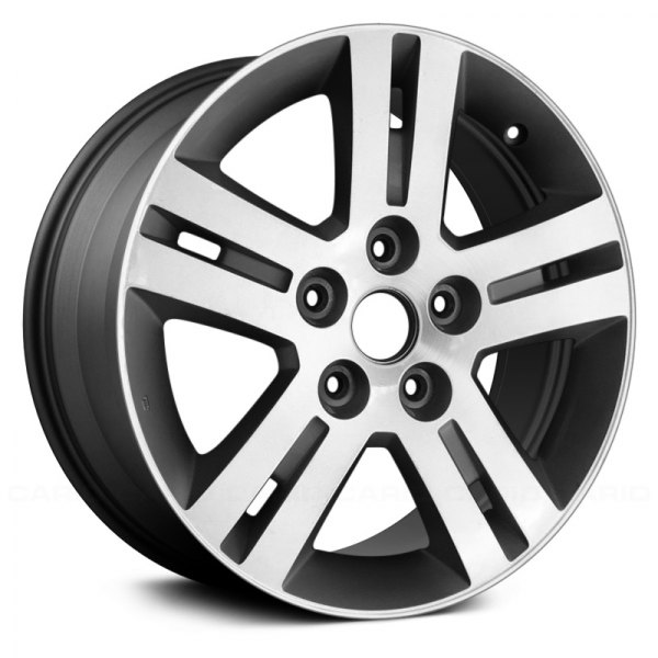 Replace® - 17 x 6.5 Double 5-Spoke Charcoal with Machined Face Alloy Factory Wheel (Remanufactured)