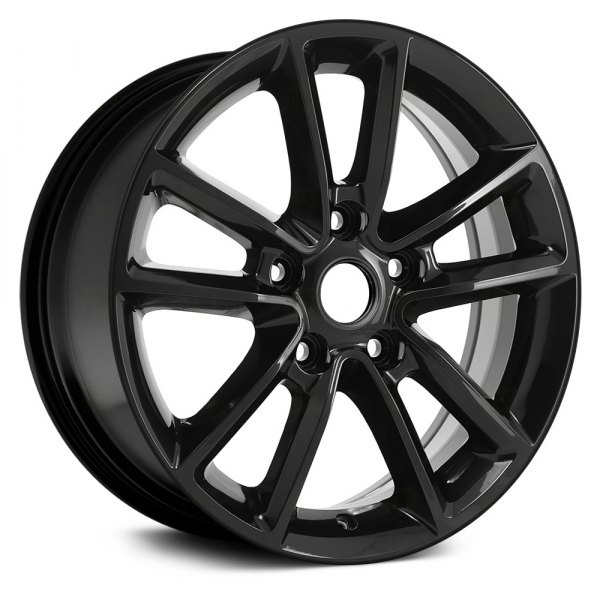 Replace® - 17 x 6.5 5 V-Spoke Black Alloy Factory Wheel (Remanufactured)