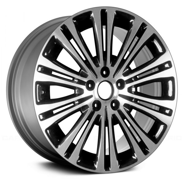 Replace® - 19 x 7.5 10 Double I-Spoke Black with Polished Face Alloy Factory Wheel (Remanufactured)
