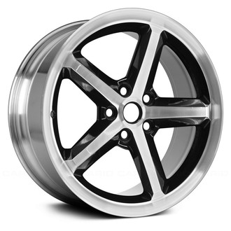 Replace® - 5-Spoke Black Window with Polished Face 18x7.5 Alloy Factory Wheel - Remanufactured