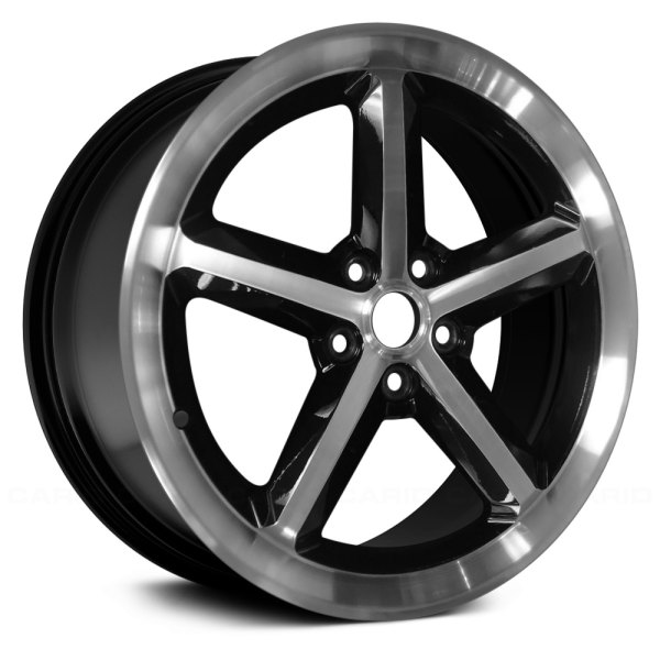 Replace® - 18 x 7.5 5-Spoke Machined and Black Alloy Factory Wheel (Remanufactured)