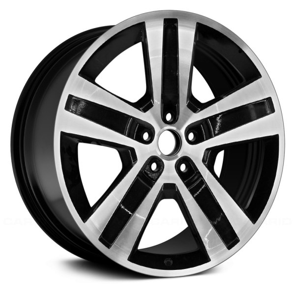 Replace® - 20 x 7.5 Double 5-Spoke Black with Machined Face Alloy Factory Wheel (Remanufactured)