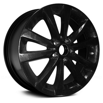 Replace® - 5 V-Spoke Black 18x7 Alloy Factory Wheel - Remanufactured