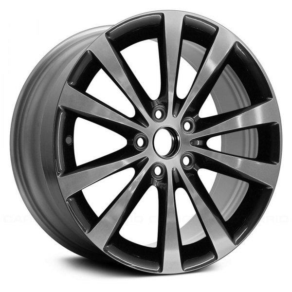Replace® - 18 x 7 5 V-Spoke Black with Polished Accents Alloy Factory Wheel (Remanufactured)