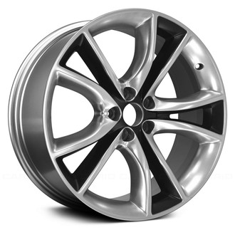 Replace® - 5 V-Spoke Black with Polished Accents 20x8 Alloy Factory Wheel - Remanufactured