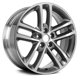 Replace® - Double 5-Spoke Polished with Charcoal Windows 19x7.5 Alloy Factory Wheel - Remanufactured