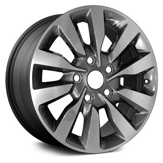Replace® - 10-Spoke Machined Medium Charcoal Metallic 17x7 Alloy Factory Wheel - Remanufactured