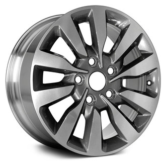 Replace® - 10-Spoke Polished Medium Charcoal Metallic 17x7 Alloy Factory Wheel - Remanufactured