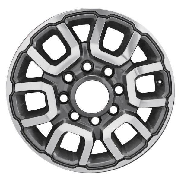 Replace® - 18 x 8 12-Slot Polished Medium Charcoal Metallic Alloy Factory Wheel (Remanufactured)