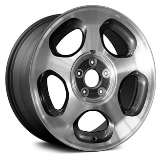 Replace® - 5-Slot Machined and Charcoal 17x8 Alloy Factory Wheel - Remanufactured