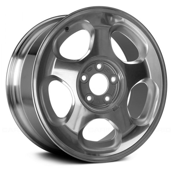 Replace® - 17 x 8 5-Slot Polished with Silver Vents Alloy Factory Wheel (Remanufactured)