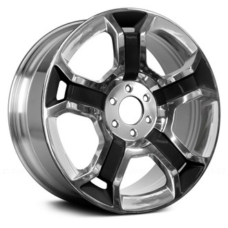 Replace® - Double 5-Spoke Polished with Black Spoke Hand Masked 22x9 Alloy Factory Wheel - Remanufactured
