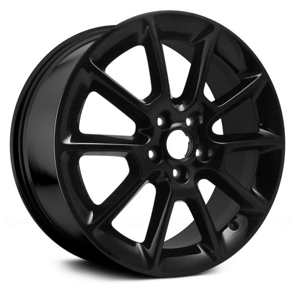 Replace® - 18 x 8 5 V-Spoke Black Full Face Alloy Factory Wheel (Remanufactured)