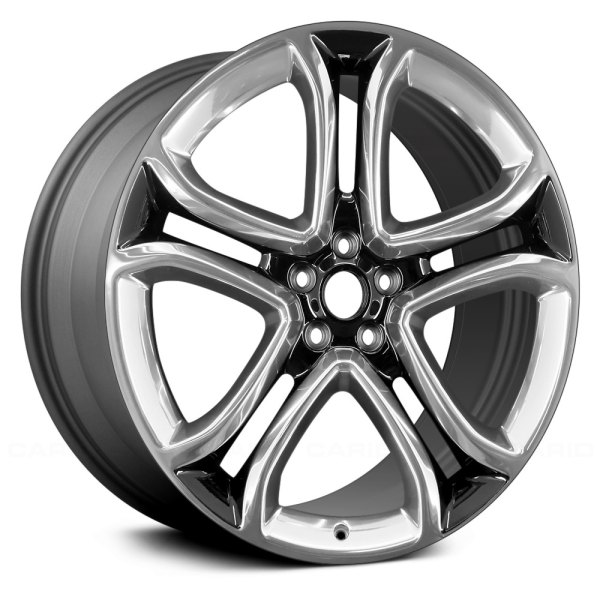 Replace® - 22 x 9 Double 5-Spoke Black with Polished Accents Alloy Factory Wheel (Remanufactured)
