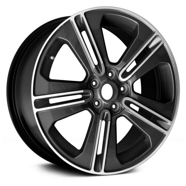 Replace® - 19 x 8.5 Double 5-Spoke Black with Machined Face Alloy Factory Wheel (Remanufactured)