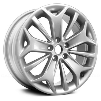 Replace® - 15 Alternating-Spoke Silver with Black Primer 19x8.5 Alloy Factory Wheel - Remanufactured