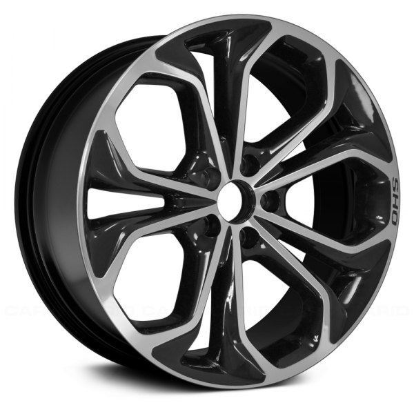 Replace® - 20 x 8 5 V-Spoke Black with Machined Face Alloy Factory Wheel (Remanufactured)