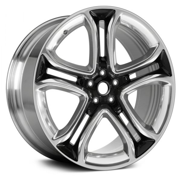 Replace® - 22 x 9 Double 5-Spoke Black with Polished Face Alloy Factory Wheel (Remanufactured)