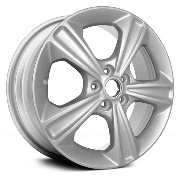 Replace® - 17 x 7.5 5-Spoke Bright Silver Metallic Alloy Factory Wheel (Replica)