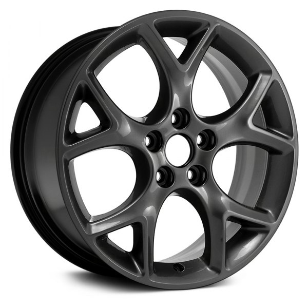 Replace® - 17 x 7 5 Y-Spoke Black with Machined Face Alloy Factory Wheel (Remanufactured)