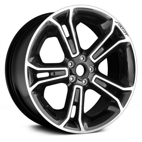 Replace® - 20 x 9 5 Split-Spoke Black with Machined Face Alloy Factory Wheel (Remanufactured)