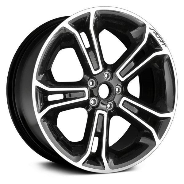 Replace® - 20 x 9 5 Split-Spoke Black with Machined Face Alloy Factory Wheel (Replica)