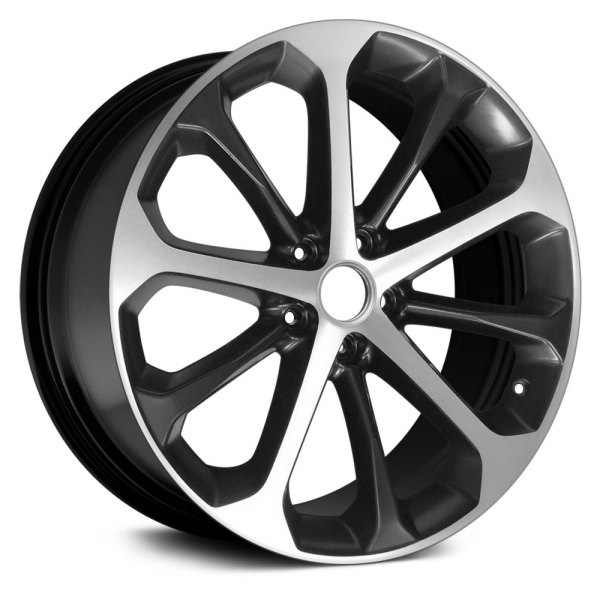 Replace® - 20 x 8 10 Alternating-Spoke Machined Black Alloy Factory Wheel (Remanufactured)