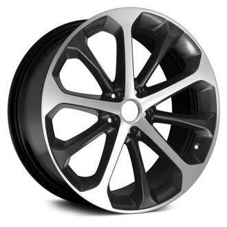 Replace® - 10 Alternating-Spoke Machined Black 20x8 Alloy Factory Wheel - Remanufactured