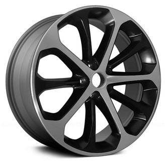 Replace® - 10 Alternating-Spoke Matte Black with Machined Face 20x8 Alloy Factory Wheel - Remanufactured