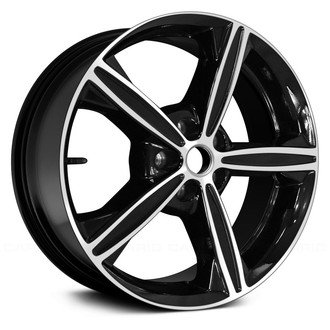 Replace® - 5-Spoke Black with Machined Face 18x8 Alloy Factory Wheel - Remanufactured