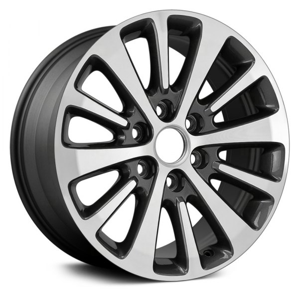 Replace® - 18 x 8.5 12 Alternating-Spoke Dark Charcoal Metallic with Machined Face Alloy Factory Wheel (Remanufactured)