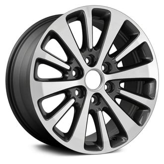 Replace® - 12 Alternating-Spoke Dark Charcoal Metallic with Machined Face 18x8.5 Alloy Factory Wheel - Remanufactured