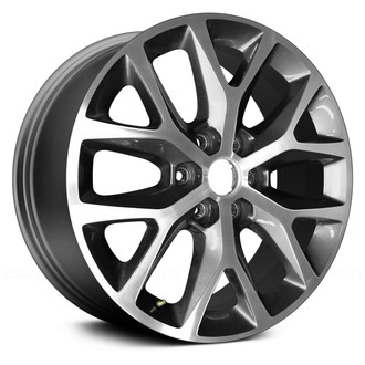 Replace® - 6 Y-Spoke Charcoal with Machined Face 20x8.5 Alloy Factory Wheel - Remanufactured