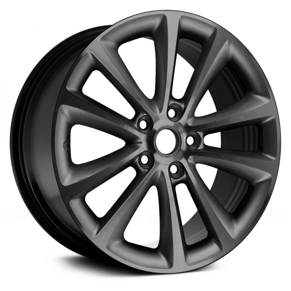 Replace® - 18 x 8 5 V-Spoke Gloss Black with Machined Accents Alloy Factory Wheel (Remanufactured)