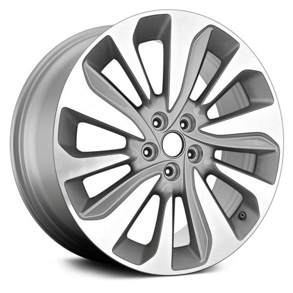 Replace® - 18 x 7 10 Spiral-Spoke Machined and Light Argent Alloy Factory Wheel (Replica)
