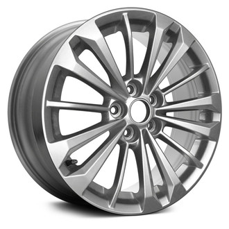 Replace® ALYGN037U10 - 5 W-Spoke Silver with Machined Face 18x8 Alloy Factory Wheel - Remanufactured