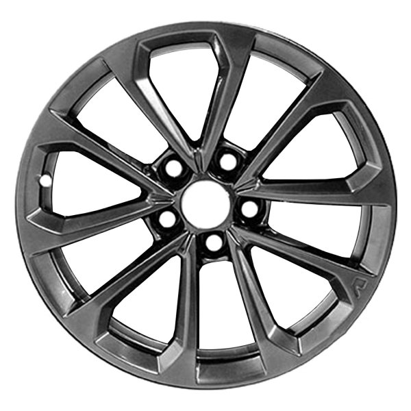 Replace® - 18 x 9 10 I-Spoke Polished Black Smoked Hyper Silver Alloy Factory Wheel (Remanufactured)