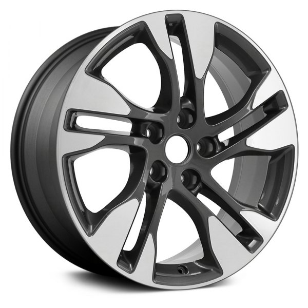 Replace® - 18 x 8.5 5 Double Spiral-Spoke Machined and Dark Charcoal Alloy Factory Wheel (Remanufactured)