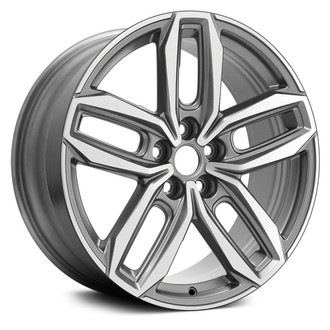 Replace® - Double 5-Spoke Dark Silver with Machined Accents 20x8.5 Alloy Factory Wheel - Remanufactured