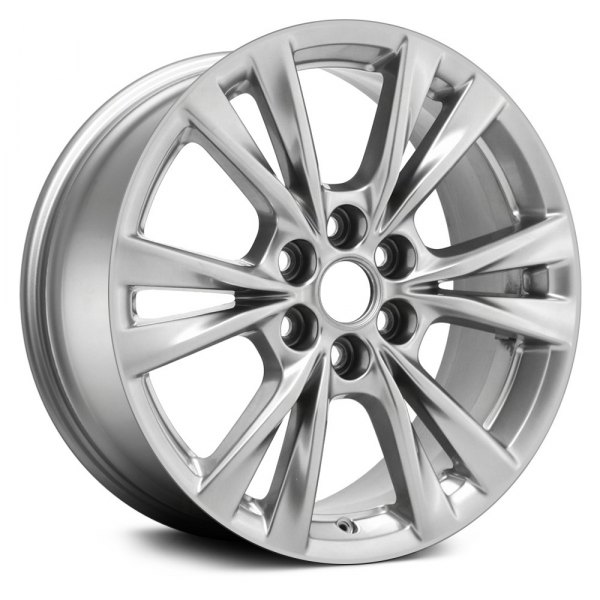 Replace® - 18 x 8 6 Double-Spoke Bright Smoked Hyper Silver Alloy Factory Wheel (Remanufactured)