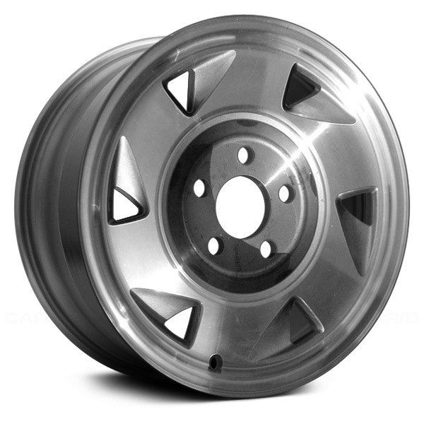 Replace® - 15 x 7 6-Slot Dark Sparkle Gray with Textured Silver Alloy Factory Wheel (Remanufactured)