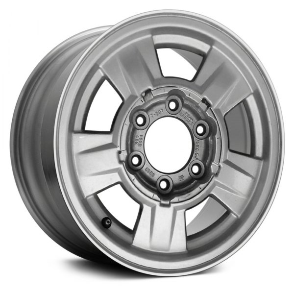 Replace® - 15 x 6.5 5-Spoke Machined Flange with Silver Face Alloy Factory Wheel (Factory Take Off)