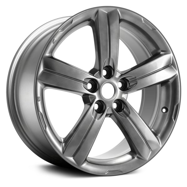 Replace® - 17 x 6.5 5-Spoke Dark Smoked Hyper Silver Alloy Factory Wheel (Remanufactured)