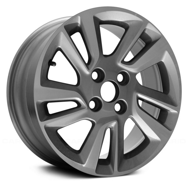 Replace® - 15 x 6.5 5 Double Spiral-Spoke Machined and Sparkle Silver Alloy Factory Wheel (Remanufactured)