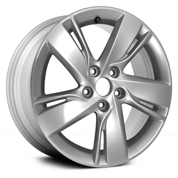 Replace® - 17 x 7 5 Double Spiral-Spoke Bright Silver Metallic Alloy Factory Wheel (Remanufactured)