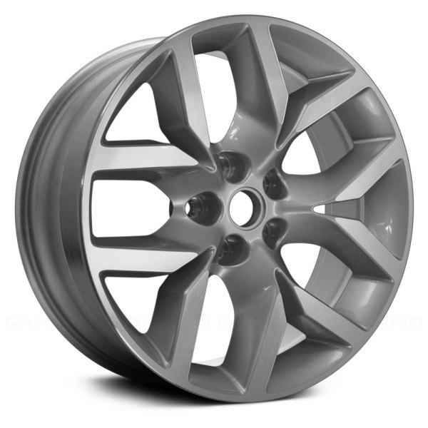 Replace® - 19 x 8.5 5 V-Spoke Machined and Bright Sparkle Silver Alloy Factory Wheel (Remanufactured)