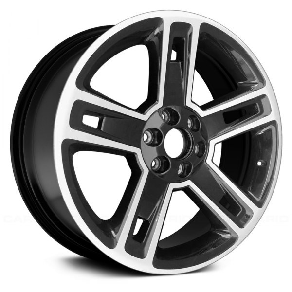 Replace® - 22 x 9 Double 5-Spoke Machined and Gloss Black Alloy Factory Wheel (Remanufactured)