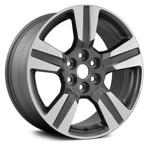 Replace® - 18 x 8.5 5-Spoke Slow Machined and Medium Charcoal Metallic Alloy Factory Wheel (Remanufactured)
