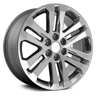 Replace® - 6 V-Spoke Machined and Medium Charcoal Metallic 18x8.5 Alloy Factory Wheel - Remanufactured
